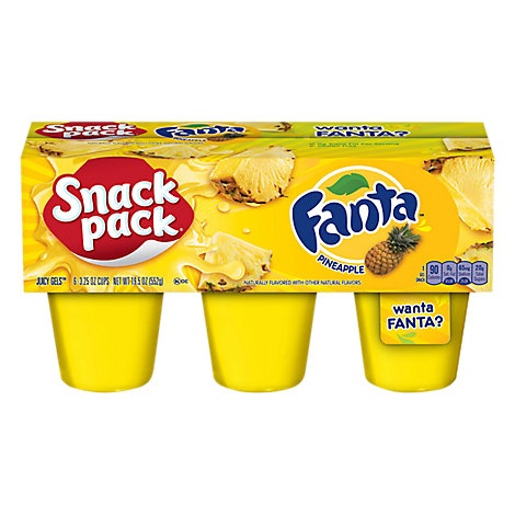 slide 1 of 1, Snack Pack Gels Pineapple Fanta, 19.5 oz