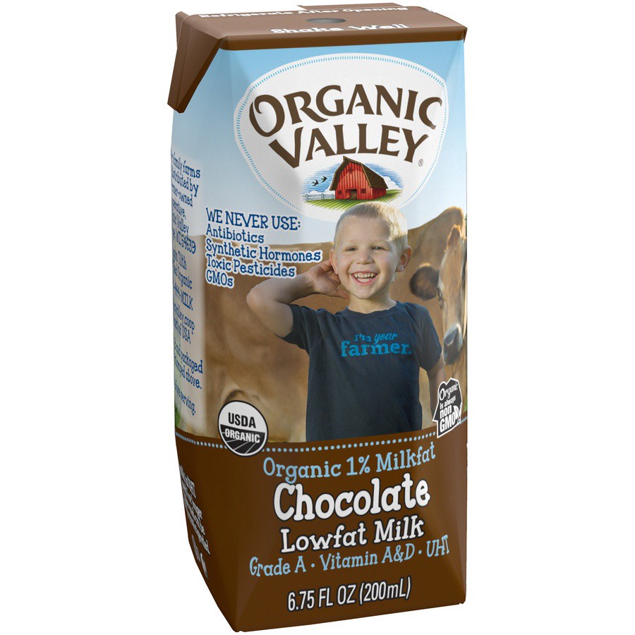 slide 5 of 6, Organic Valley 1% Lowfat Milk Chocolate, 6.75 fl oz