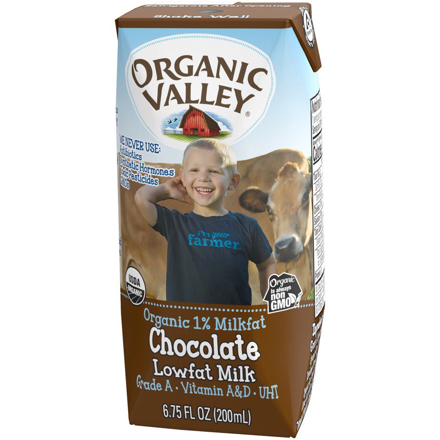 slide 4 of 6, Organic Valley 1% Lowfat Milk Chocolate, 6.75 fl oz