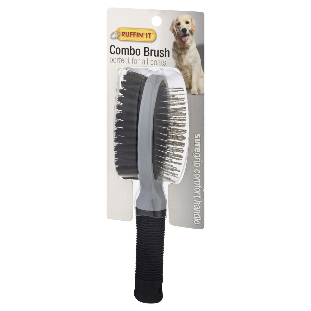 slide 3 of 8, Ruffin' It Double Sided Pet Brush, 1 ct