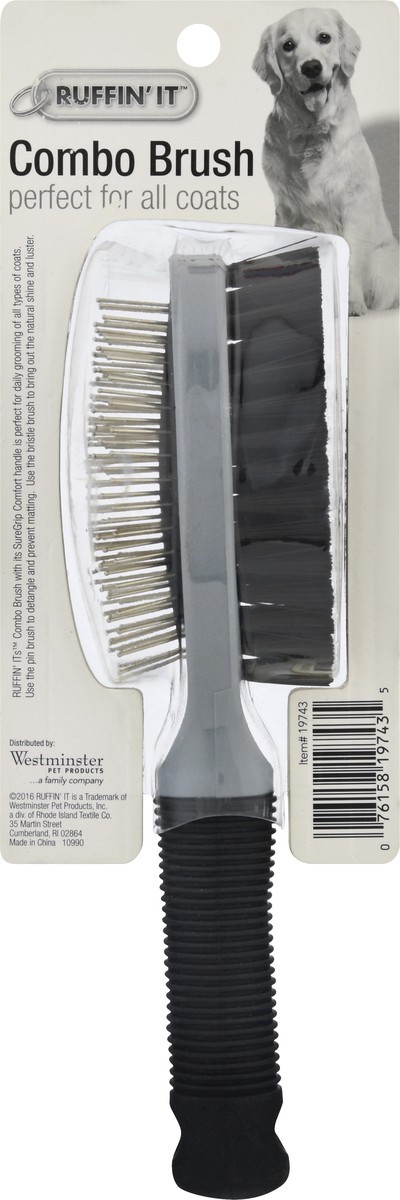 slide 8 of 8, Ruffin' It Double Sided Pet Brush, 1 ct