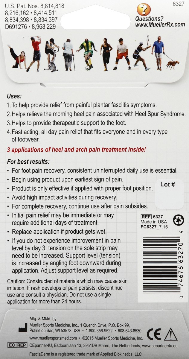 slide 8 of 8, Mueller Heal and Arch Pain Relief 3 ea, 3 ct