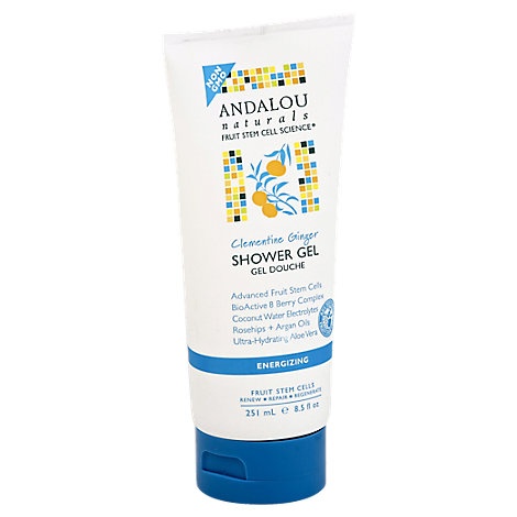 slide 1 of 1, Andalou Naturals Shower Gel Energizing Clementine Ginger, 8.5 fl oz