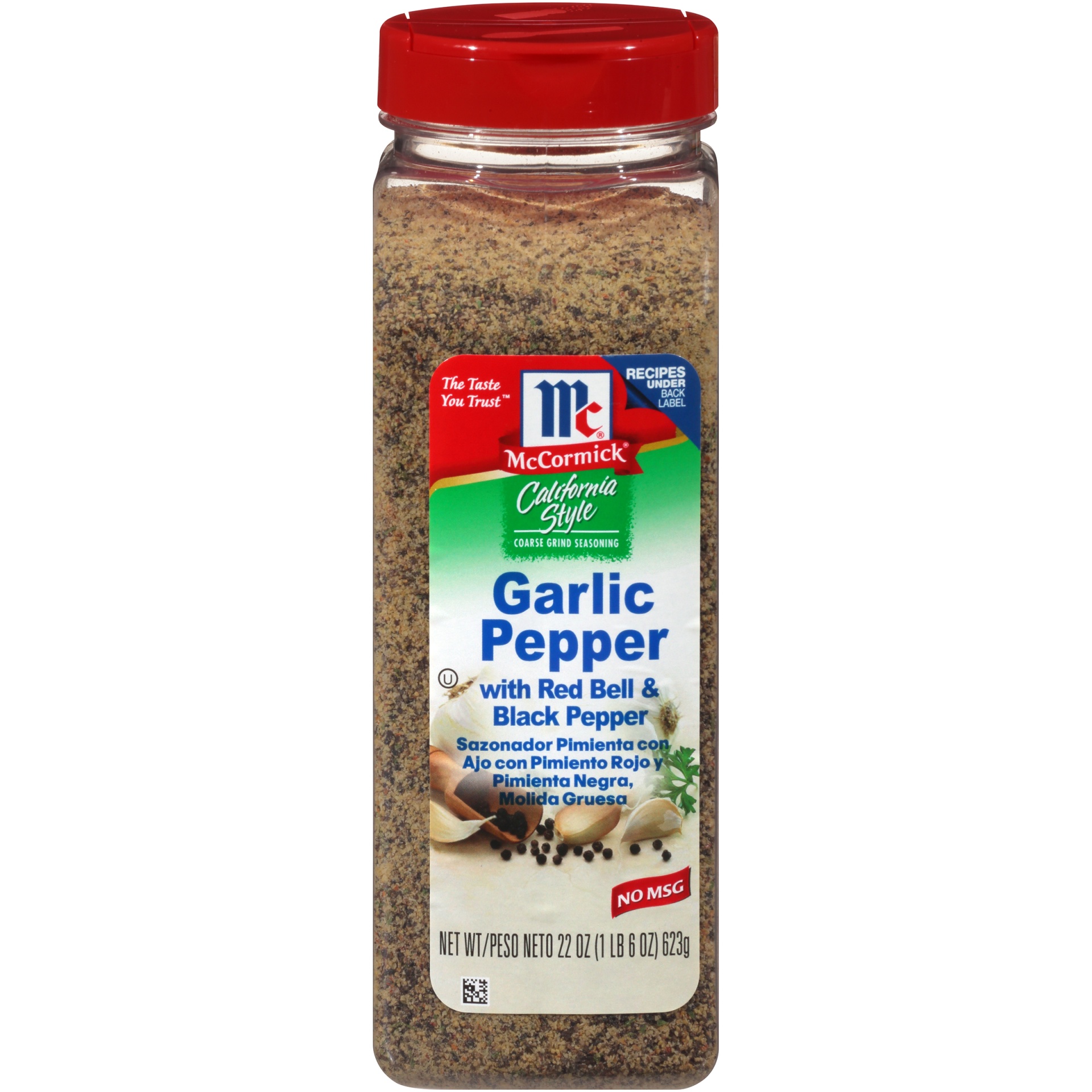 slide 1 of 6, McCormick California Style Garlic Pepper with Red Bell & Black Pepper Coarse Grind Seasoning, 22 oz