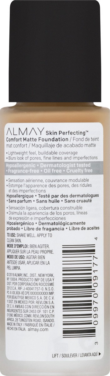 slide 5 of 9, Almay Skin Perfecting Foundation Comfort Matte Neutral Honey - 1 Fl. Oz., 1 fl oz