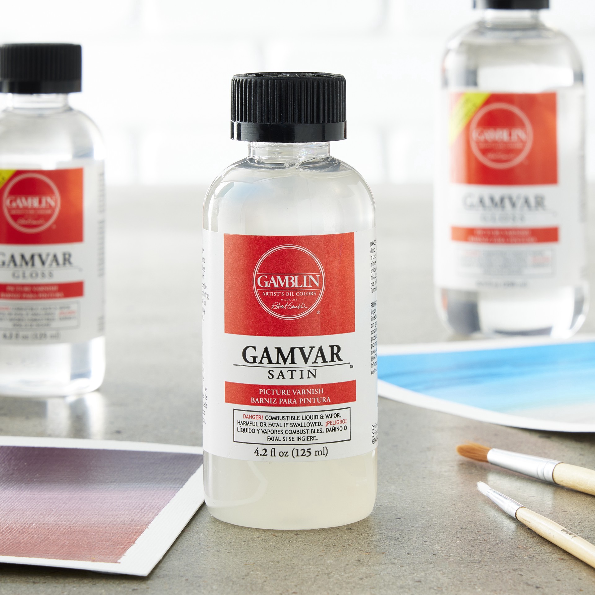 slide 2 of 2, Gamblin Gamvar Satin Picture Varnish, 4.2 fl oz