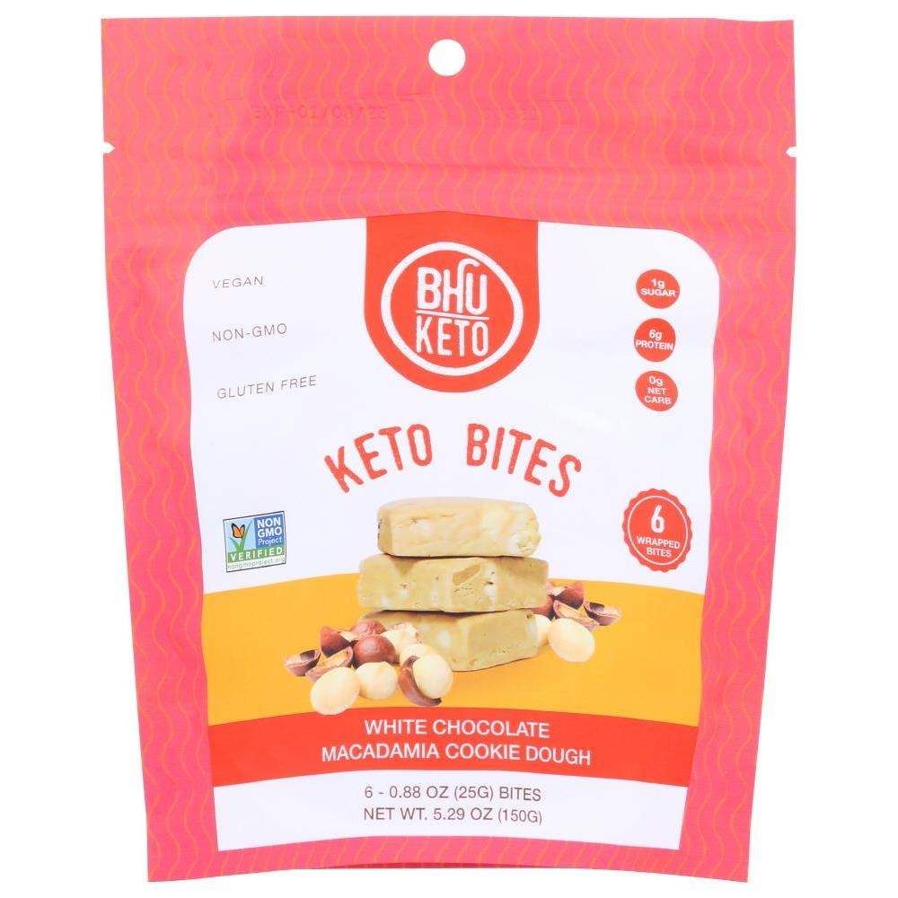 slide 1 of 1, Bhu Foods Keto Bites-White Choc, 5.29 oz