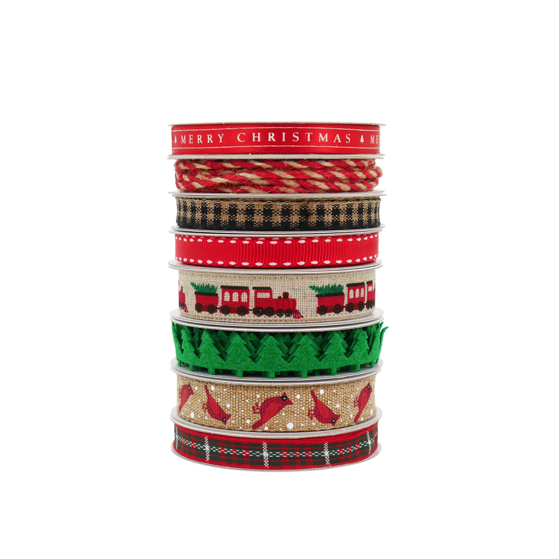 slide 2 of 3, Traditional Christmas Value Pack Ribbon By Celebrate It, 8 ft