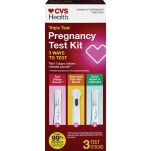 slide 1 of 1, Cvs Health Digital & Analog Pregnancy Test, 3 ct