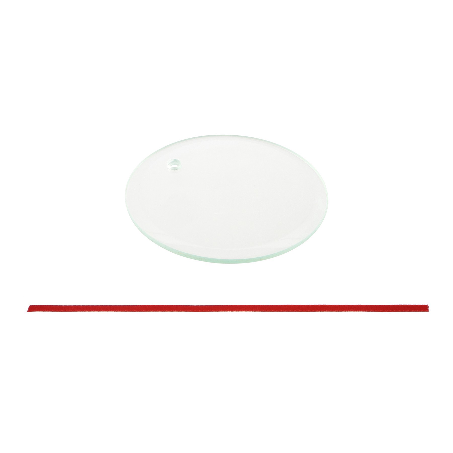 slide 2 of 2, 3" Round Clear Glass Sublimation Ornaments, 3ct. By Make Market, 3 ct