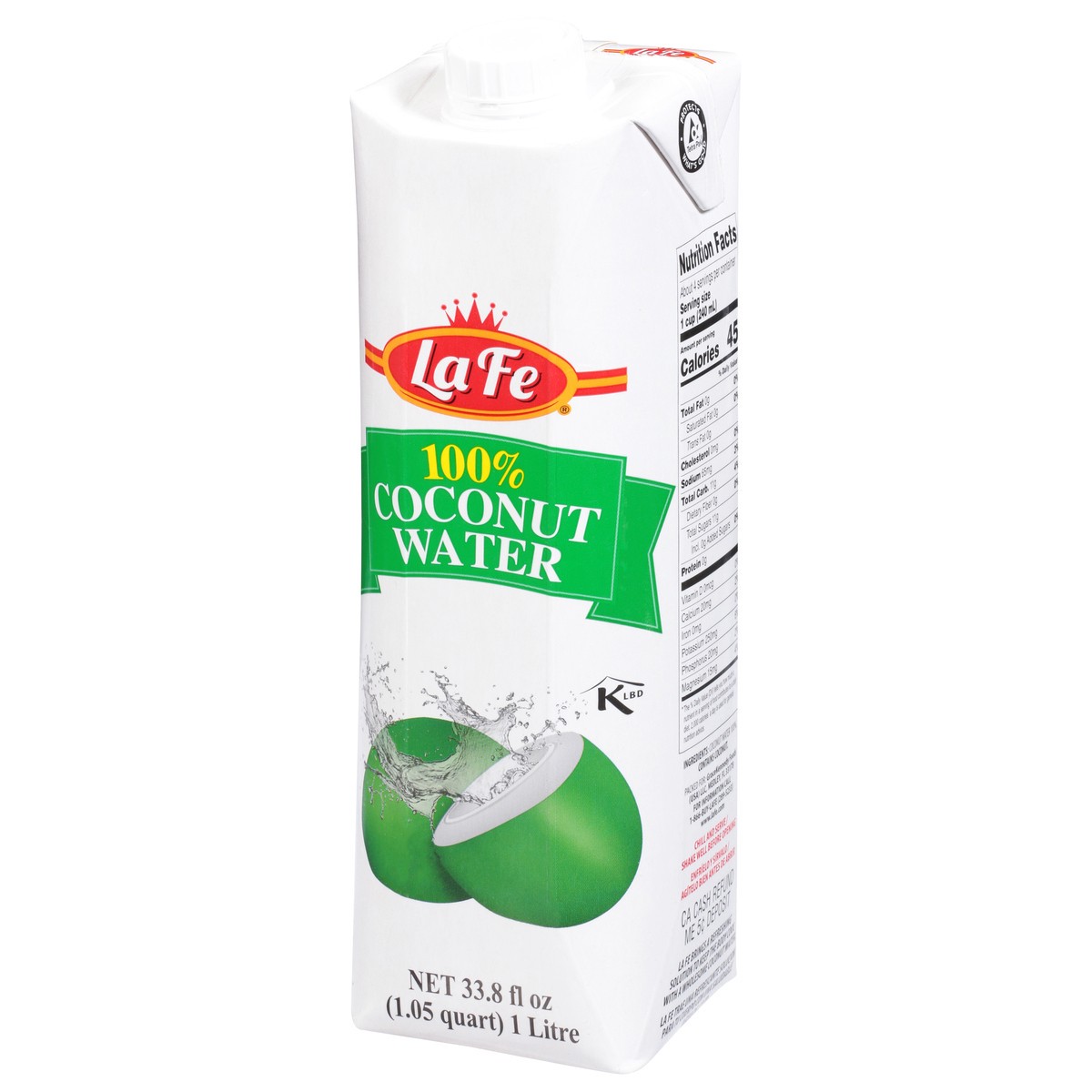 slide 4 of 11, La Fe 100% Coconut Water - 33 oz, 33 oz