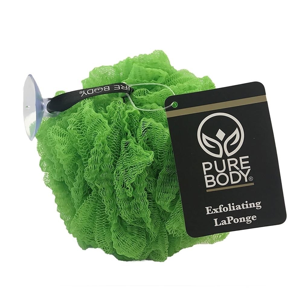 slide 1 of 1, Pure Body Tropical Green Exfoliating Pouf, 1 ct