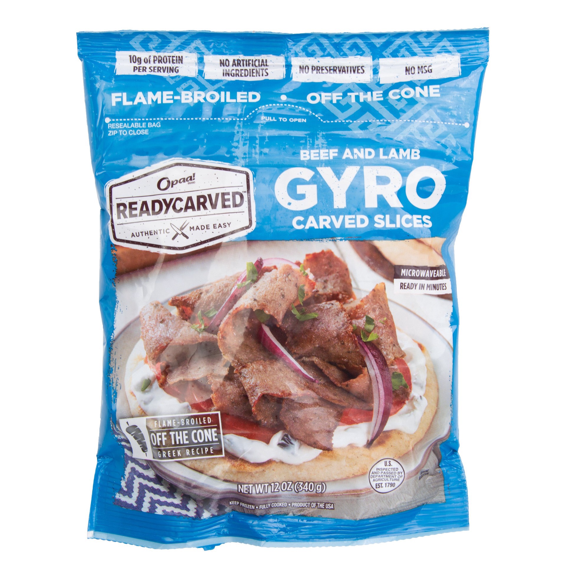 slide 1 of 1, Opaa! 12 oz. Opaa Ready Carved Gyro Slices 8 CT Each, 12 oz