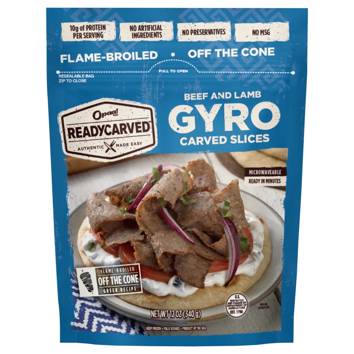 slide 1 of 8, Opaa! Ready Carved Gyro Slices, 12 oz, 8 ct, 12 oz
