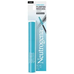 Neutrogena Hydro Boost Waterproof Plumping Mascara Enriched with Hydrating Hyaluronic Acid, Vitamin E, and Keratin for Dry or Brittle Lashes, Black 07,.21 oz