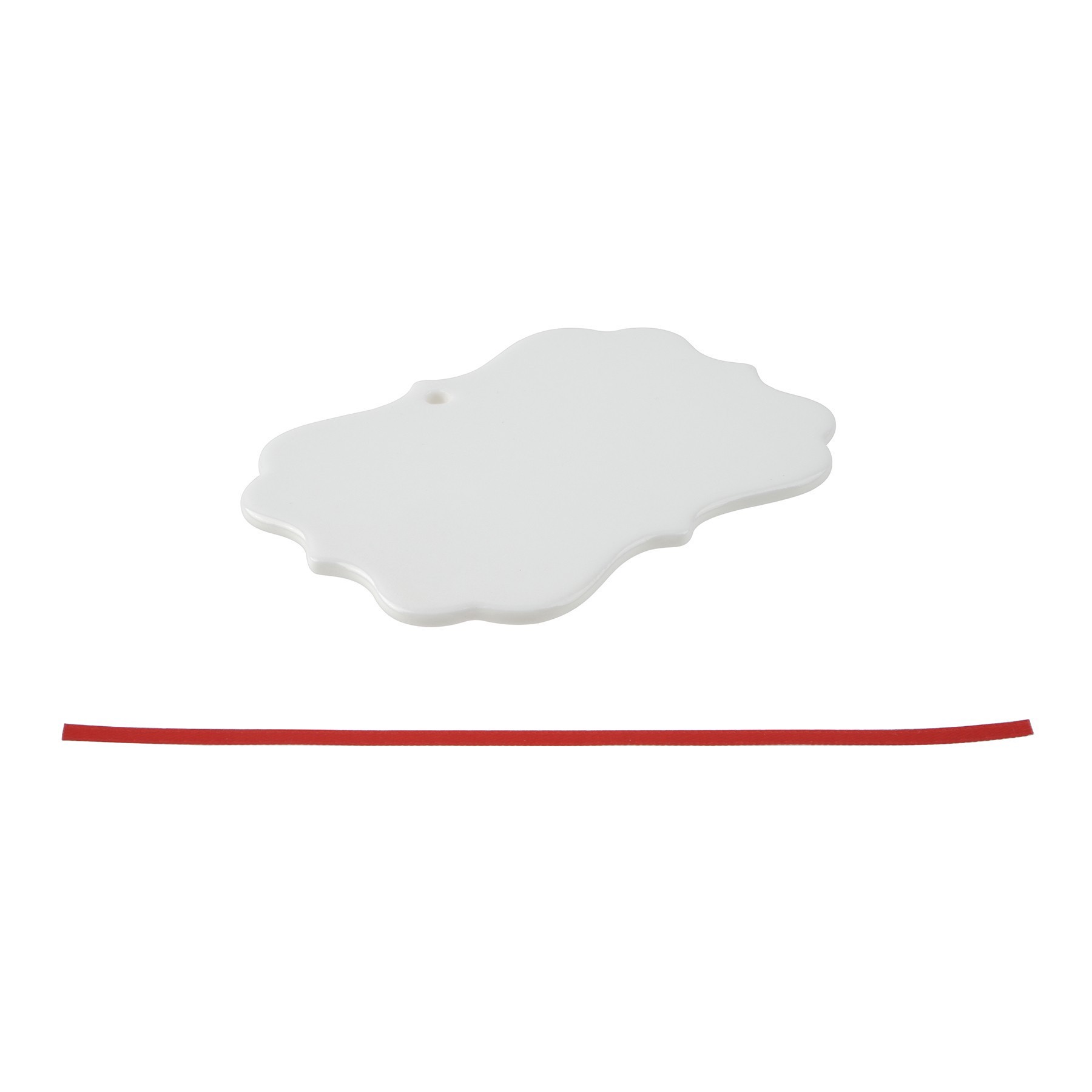 slide 2 of 2, 4" Plaque Ceramic Sublimation Ornaments, 3ct. By Make Market, 3 ct