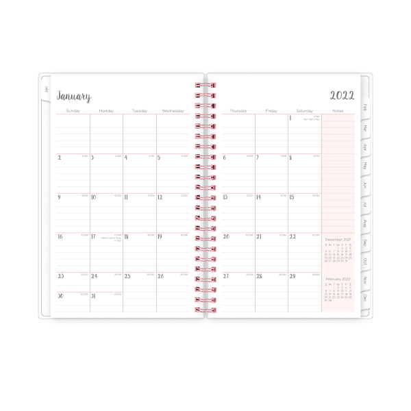 slide 3 of 5, Blue Sky Frosted Weekly/Monthly Safety Wirebound Planner, 5'' X 8'', Joselyn, January To December 2022, 110396-22, 1 ct