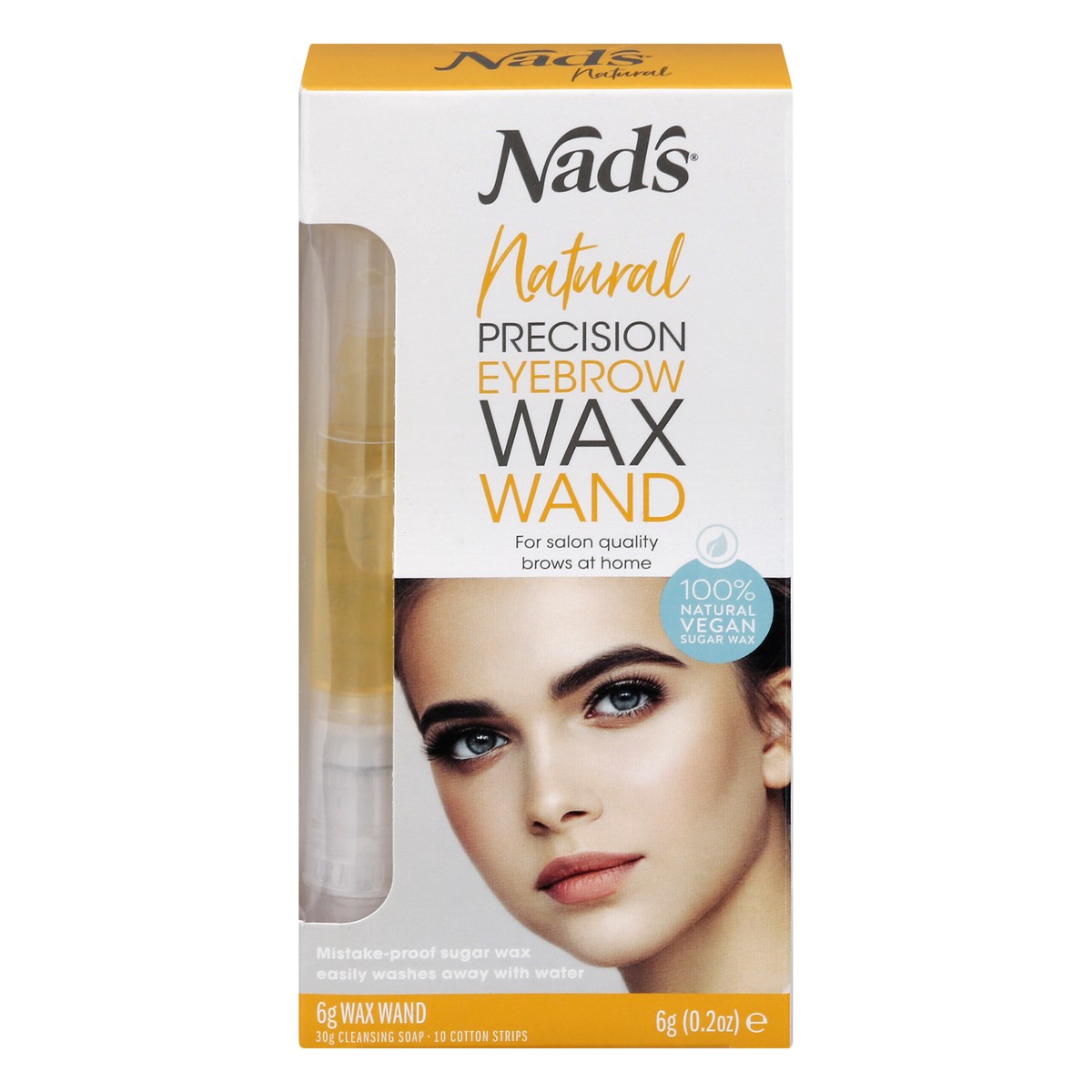 slide 1 of 12, Nad's Natural Precision Eyebrow Wax Wand 6 g, 0.2 oz