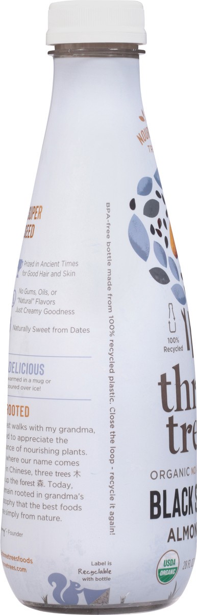 slide 2 of 12, Three Trees Organic Black Sesame Almond Milk 28 fl oz, 28 fl oz