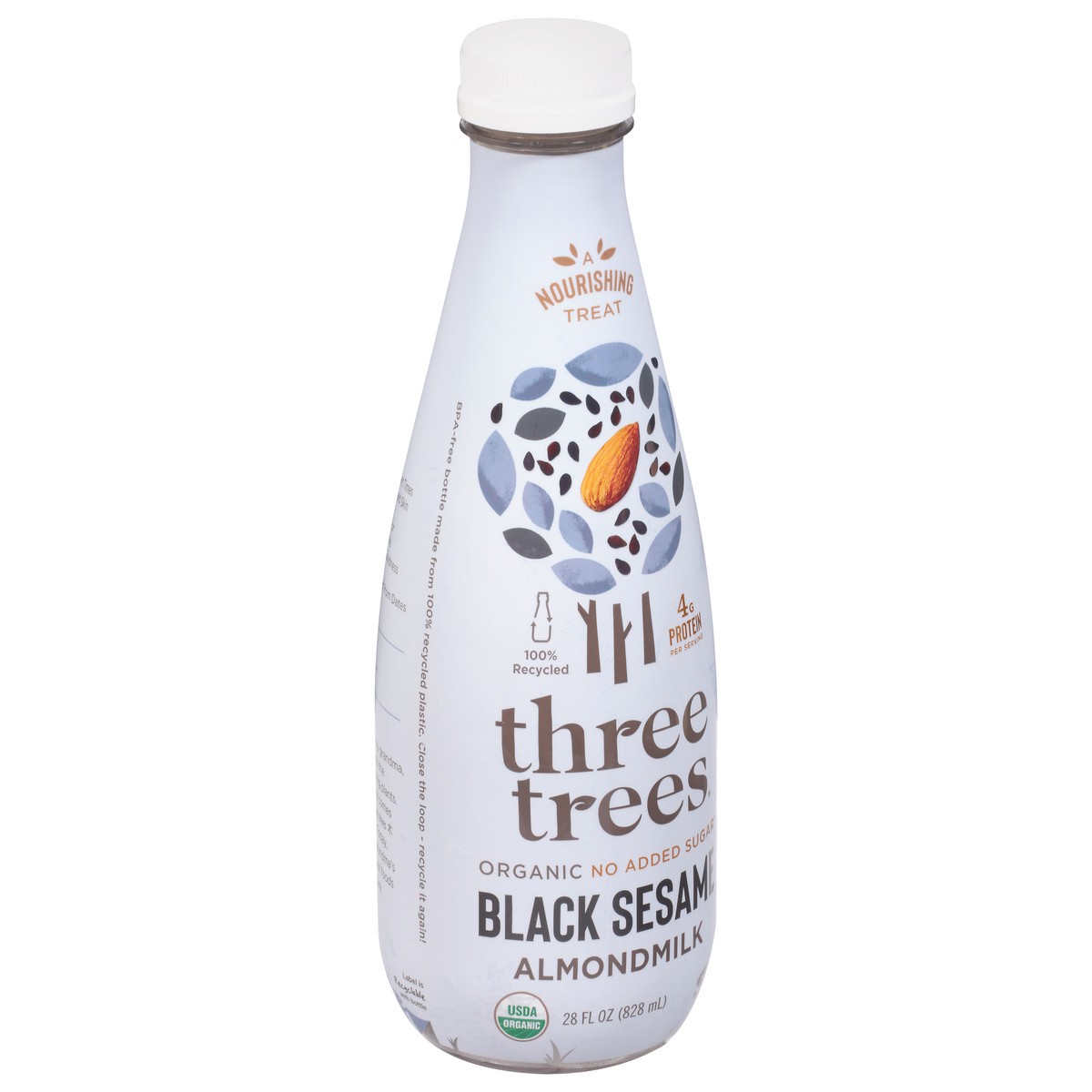 slide 4 of 12, Three Trees Organic Black Sesame Almond Milk 28 fl oz, 28 fl oz