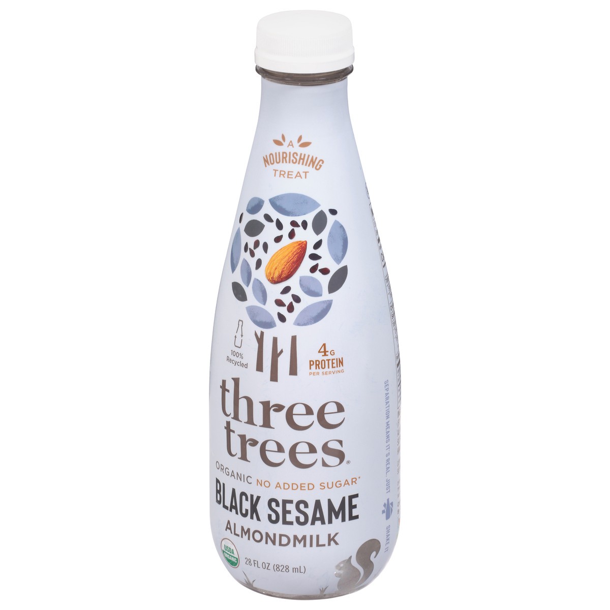 slide 7 of 12, Three Trees Organic Black Sesame Almond Milk 28 fl oz, 28 fl oz