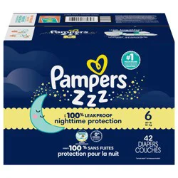 Pampers Swaddlers Overnight Diapers Size 6 42 Count