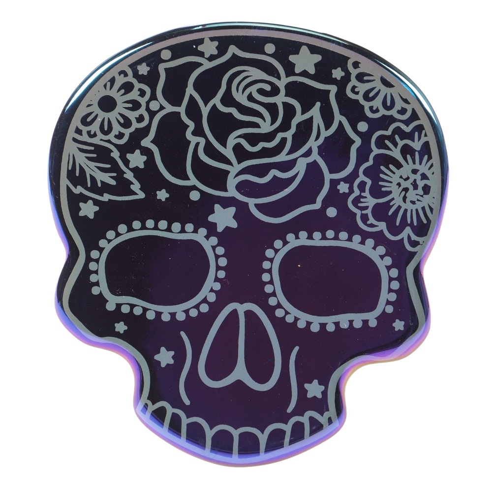 slide 1 of 1, Holiday Home Halloween Skull Coasters, 1 ct