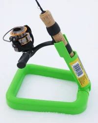 Rod Holder, Folding, Metal Stake, Plastic Holder, Orange