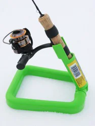 Rod Holder, Folding, Metal Stake, Plastic Holder, Orange