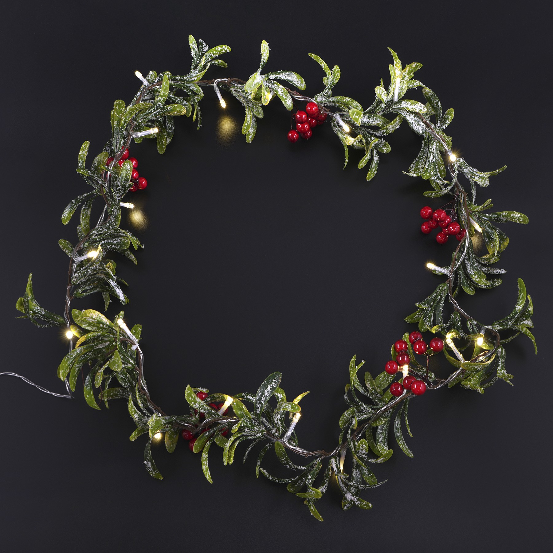 slide 2 of 2, 4.5ft. Red Mistletoe Led Garland String Lights By Ashland, 4.6 ft