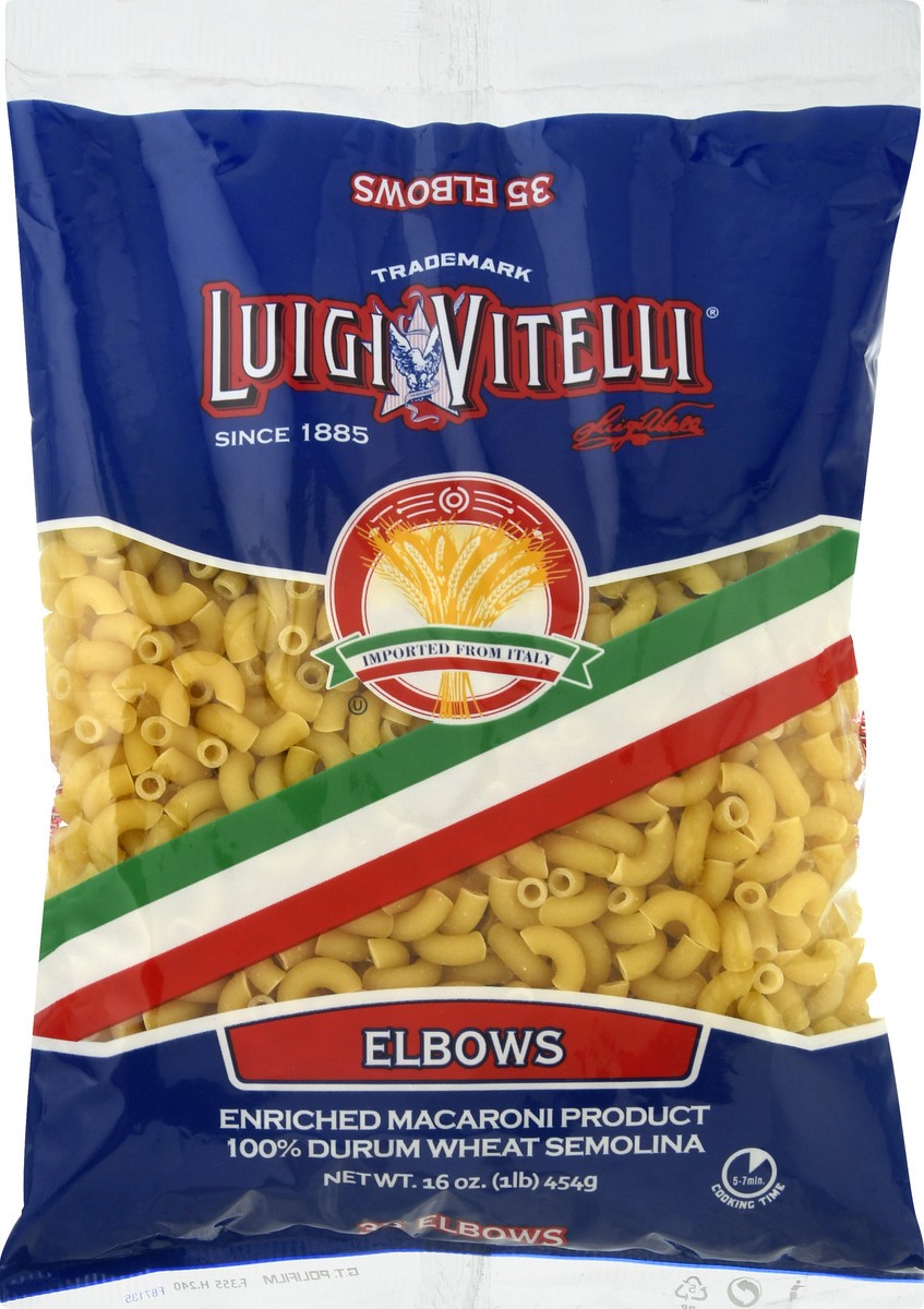 slide 10 of 10, Luigi Vitelli Elbows Macaroni Pasta 16 oz, 16 oz