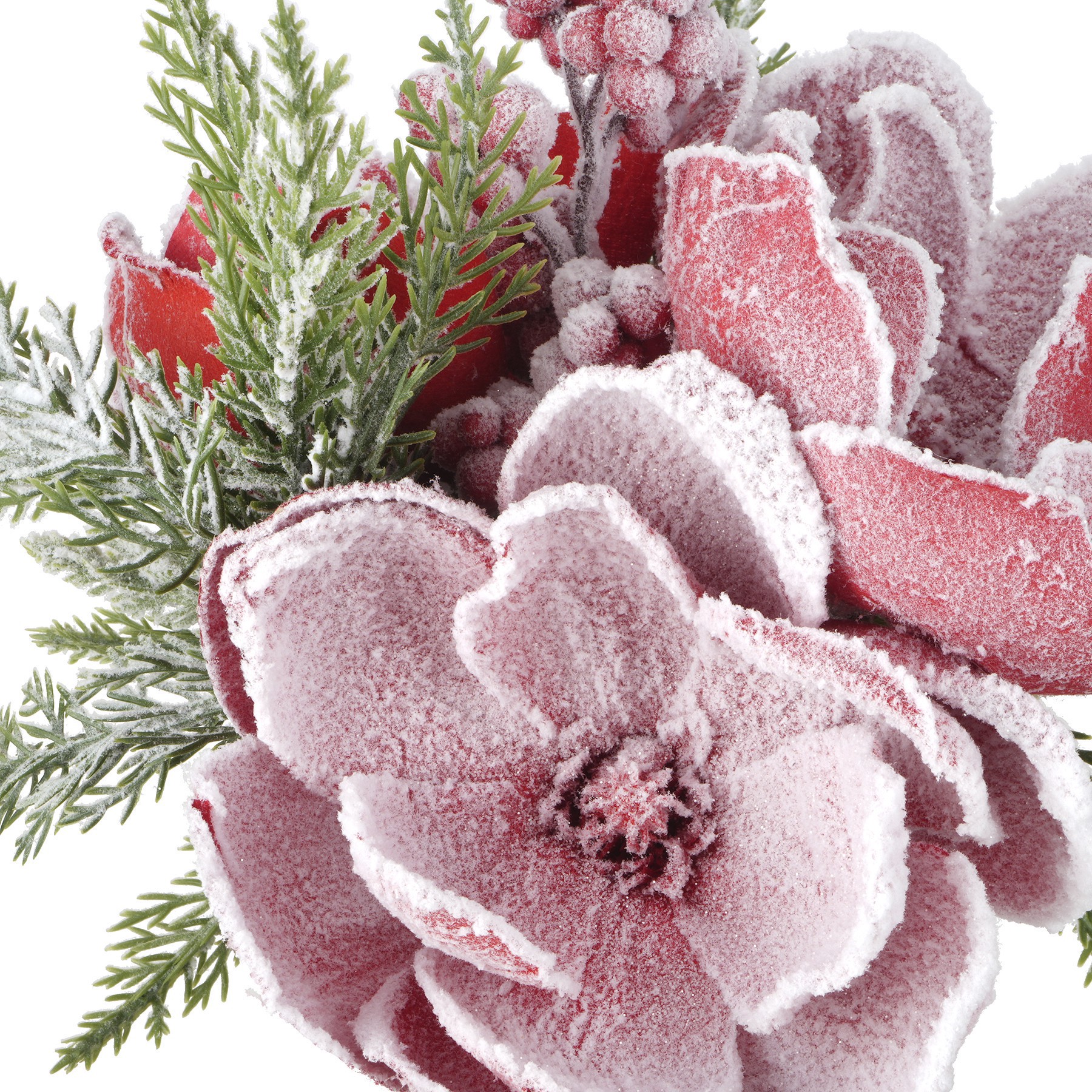 slide 2 of 2, 13" Snowy Red Magnolia, Pine & Berry Bouquet By Ashland, 9 in x 9 in x 13 in