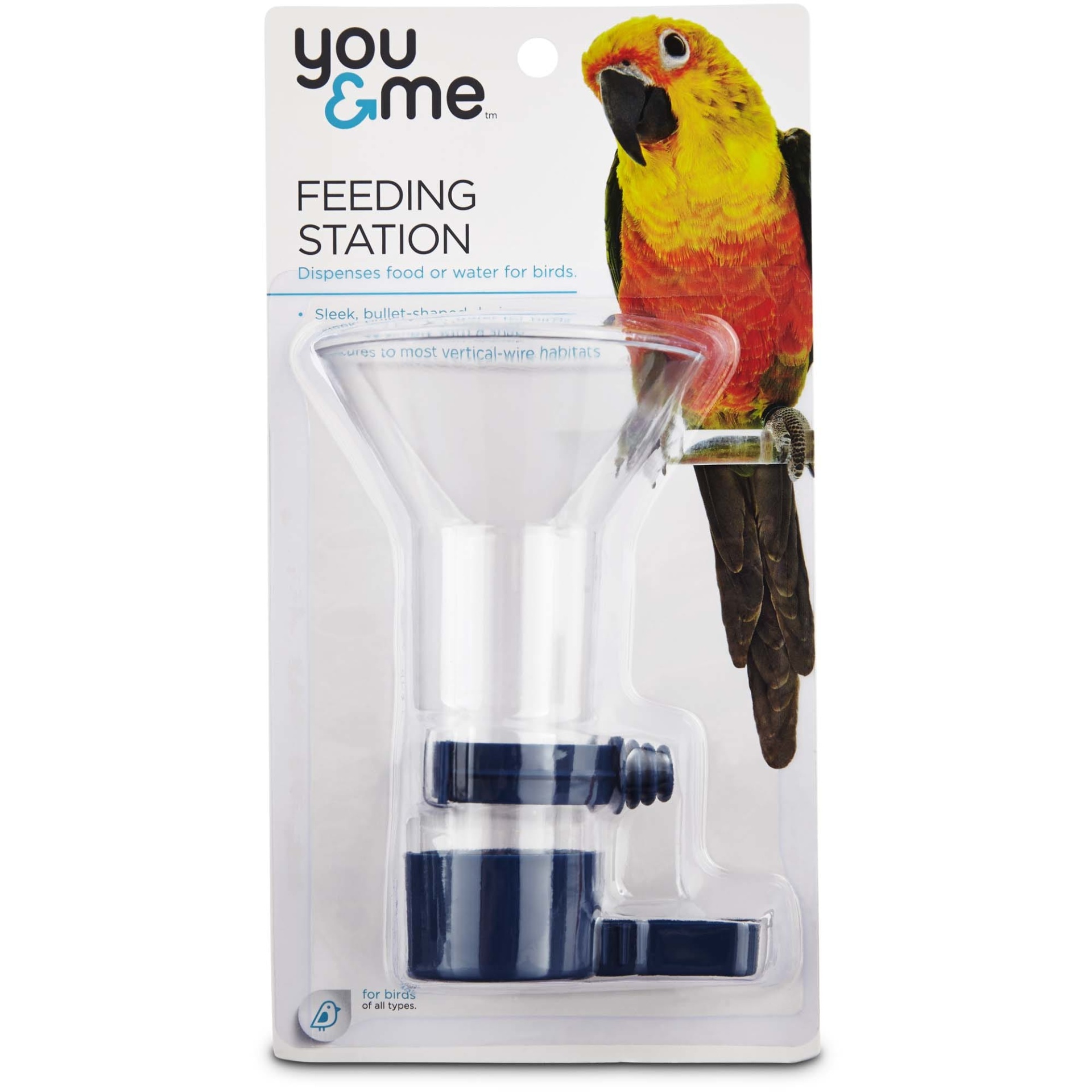 slide 1 of 1, You & Me Wide Mouth Bird Feeding Station, MED