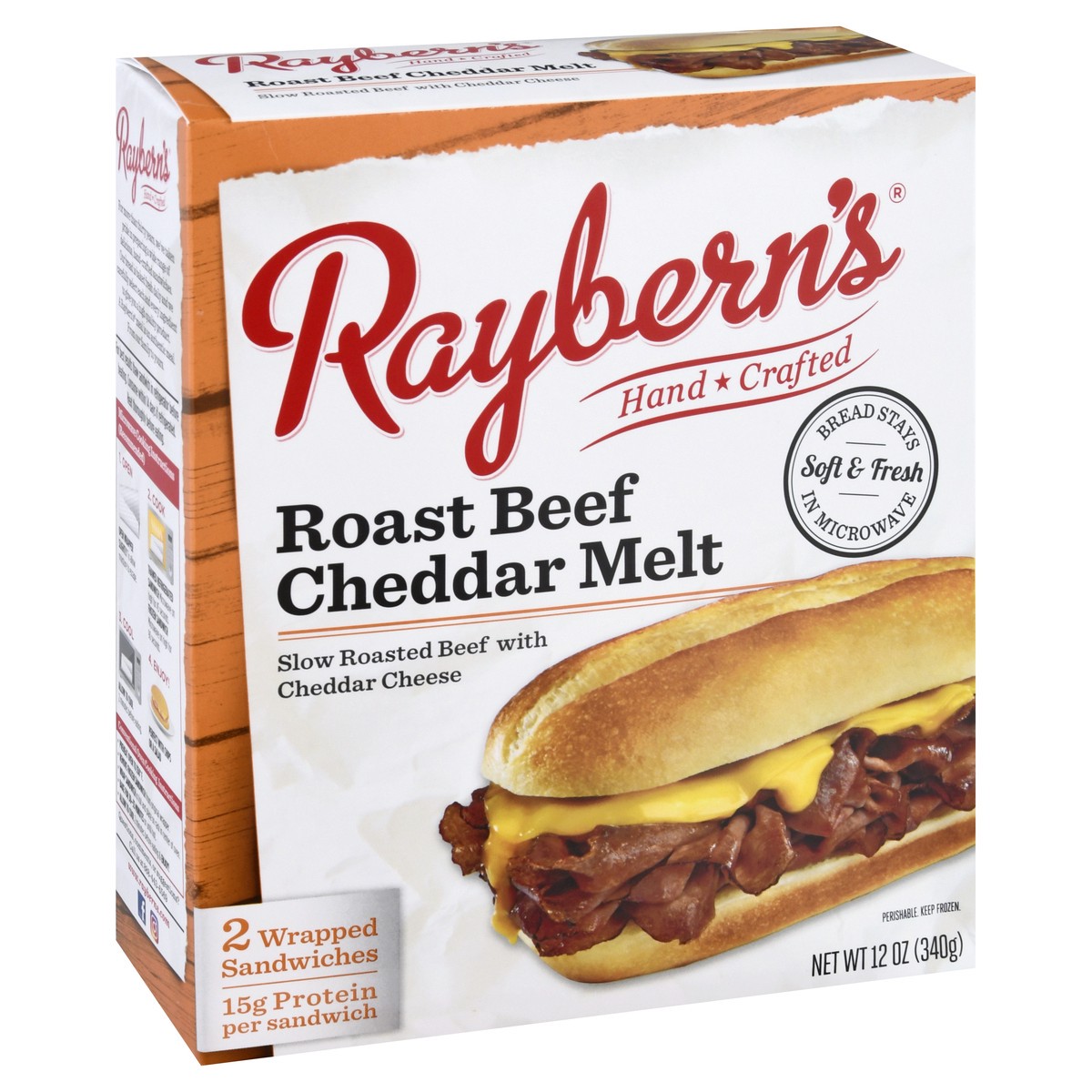 slide 2 of 9, Raybern's Rayberns Roast Beef Cheddar Melt Sandwich - 12 Oz, 12 oz