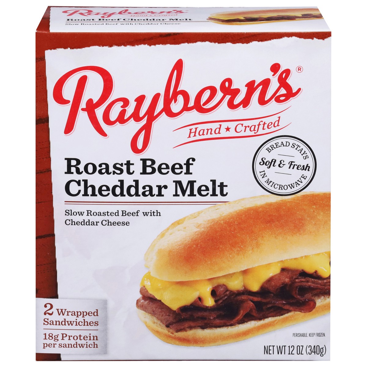 slide 1 of 9, Raybern's Rayberns Roast Beef Cheddar Melt Sandwich - 12 Oz, 12 oz