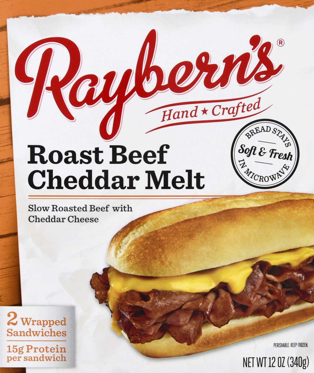 slide 8 of 9, Raybern's Rayberns Roast Beef Cheddar Melt Sandwich - 12 Oz, 12 oz
