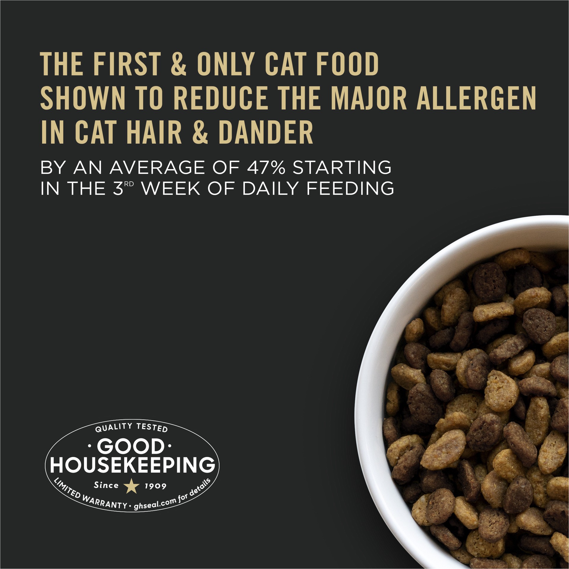 slide 5 of 9, Purina Pro Plan Allergen Reducing, High Protein Cat Food, LIVECLEAR Chicken and Rice Formula, 3.50 lb
