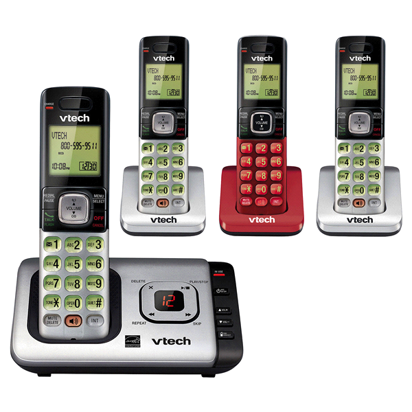 slide 1 of 1, Vtech CS6729-4D 4 Handset Cordless Answering System with Caller/ID Call Waiting, 1 ct