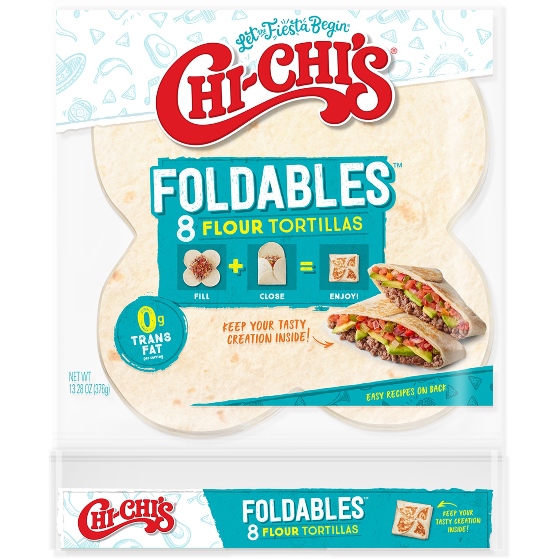 slide 1 of 8, CHI-CHI'S FOLDABLES Tortilla, 13.28 oz