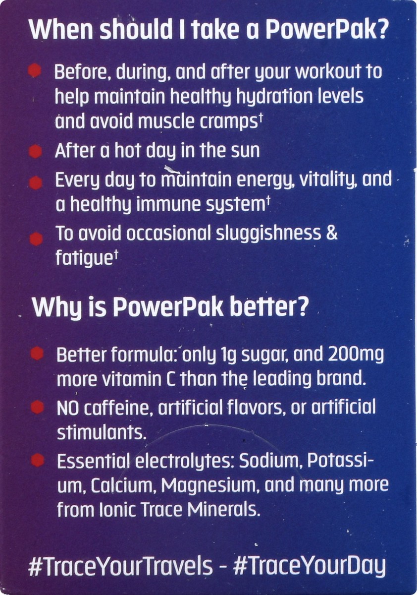 slide 5 of 9, Trace Power Pak Effervescent Pomegranate Blueberry Effervescent Electrolyte Stamina 30 ea, 30 ct