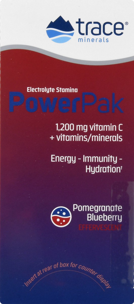 slide 9 of 9, Trace Power Pak Effervescent Pomegranate Blueberry Effervescent Electrolyte Stamina 30 ea, 30 ct