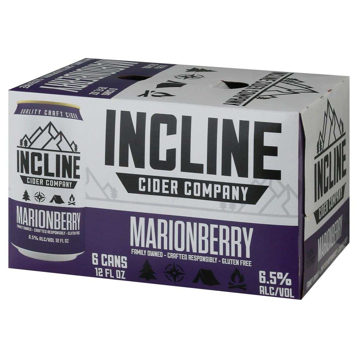 slide 4 of 9, Incline Cider Company Marionberry Beer 6 ea, 6 ct; 12 fl oz