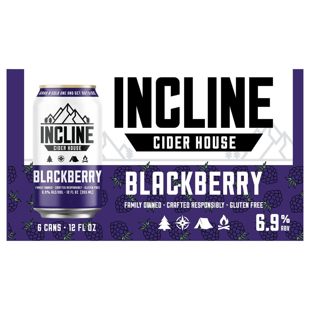 slide 1 of 9, Incline Cider Company The Scout Hopped Marionberry 6 Pack, 6 ct; 12 fl oz