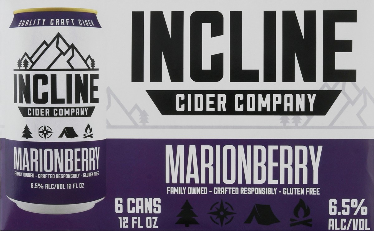 slide 3 of 9, Incline Cider Company Marionberry Beer 6 ea, 6 ct; 12 fl oz