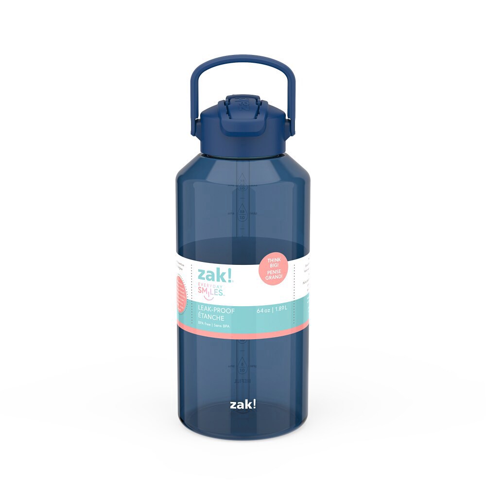 slide 1 of 3, Zak! Liberty Manual Straw Bottle - Indigo, 1 ct