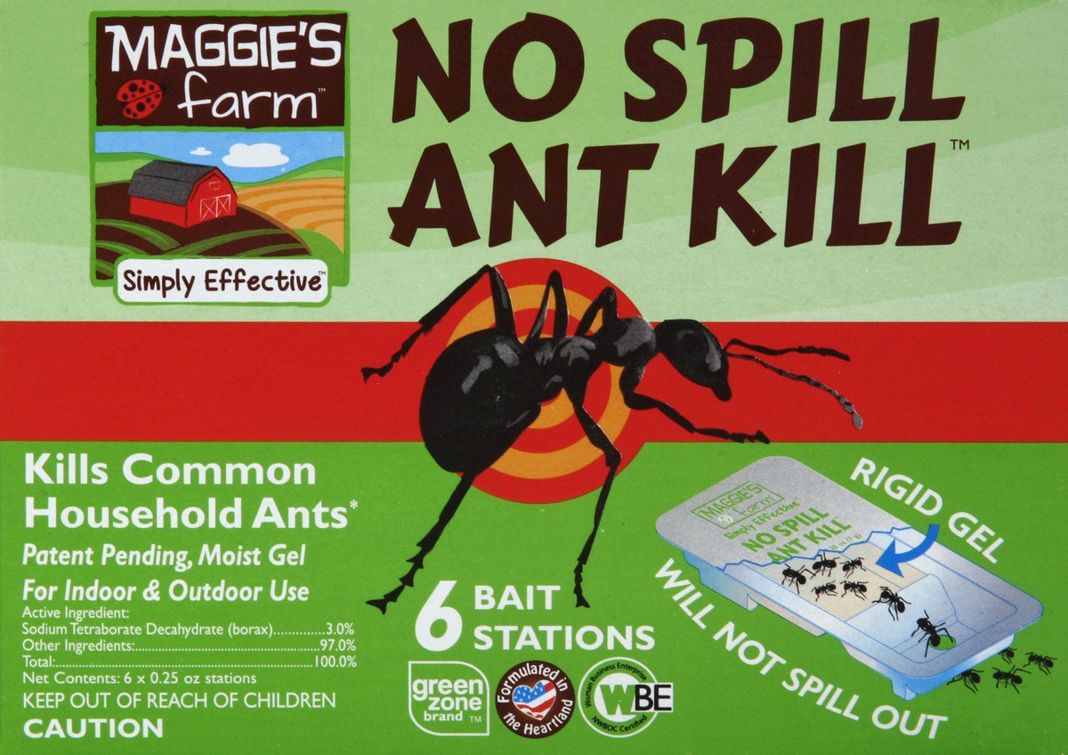 slide 3 of 4, Maggie's Farm No Spill Ant Kill Rigid Gel Bait Stations, 6 ct