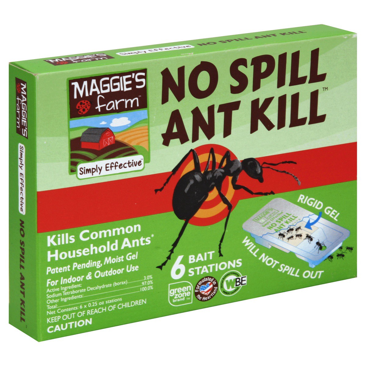 slide 1 of 4, Maggie's Farm No Spill Ant Kill Rigid Gel Bait Stations, 6 ct