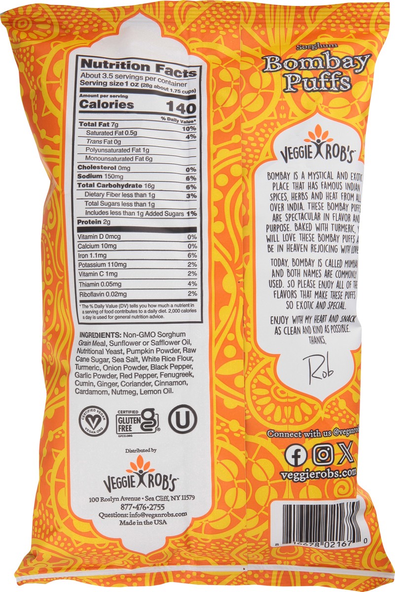 slide 6 of 12, Veggie Robs Puffs Bombay, 