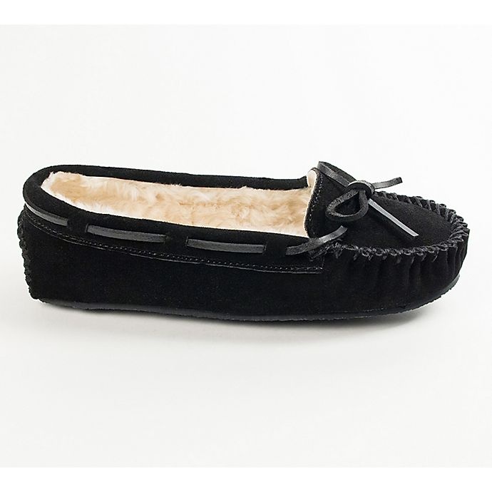 slide 2 of 3, Minnetonka Cally Size 7 Women's Slippers - Black, 1 ct