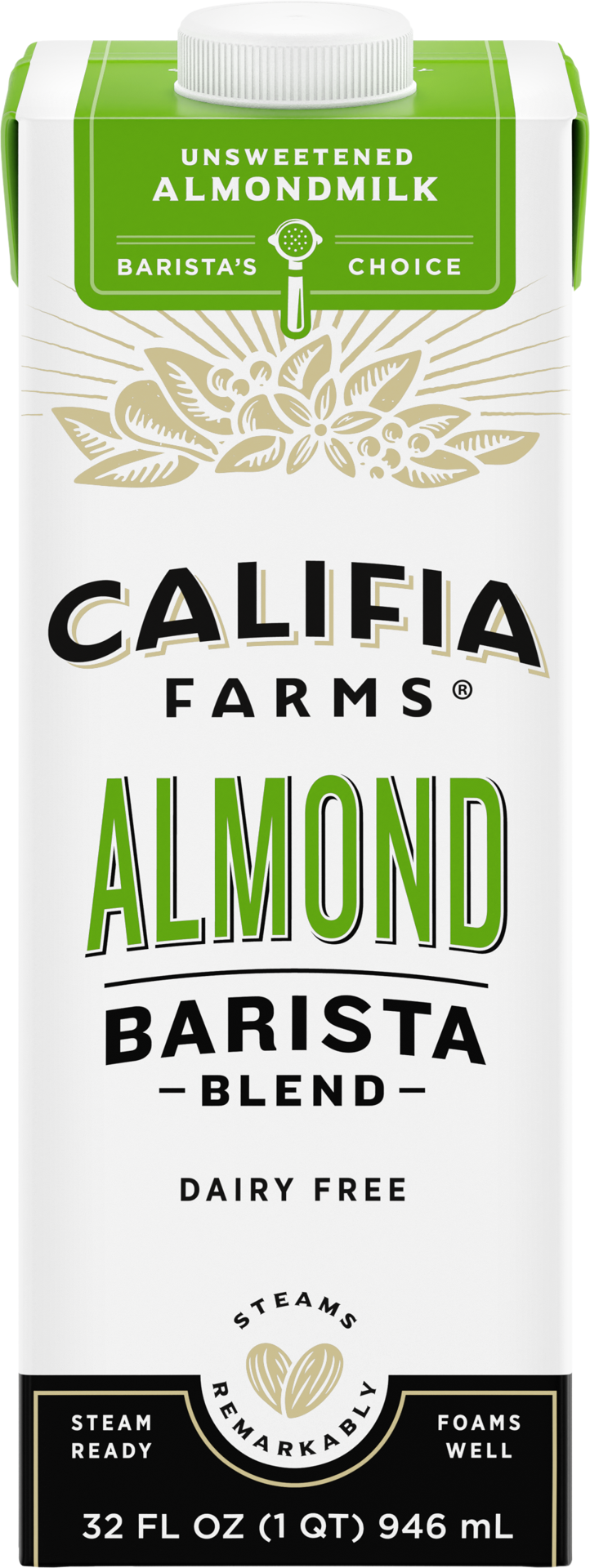 slide 1 of 1, Califia Farms Dairy Free Barista Blend Almond Milk Creamer, 32 fl oz